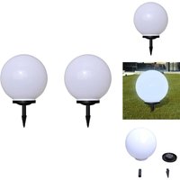 Wegeleuchten 2 Stk. LED 40 cm mit Erdspieß - LED Solarleuchte - Gartenleuchte - Outdoor Beleuchtung - Wegleuchtern - Terrasse Beleuchtung von VIDAXL
