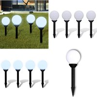 Wegeleuchten 4 Stk. led 15 cm mit Erdspieß - LED-Solarleuchte - Gartenleuchte - Außeleuchte - Wegleuchtne - Solarlicht - Home & Living von VIDAXL