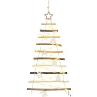 Weihnachtsbaum mit 30 LEDs Natur 90 cm Massives Eschenholz vidaXL von VIDAXL