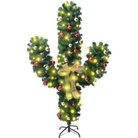 Weihnachtsdeko Kaktus mit Ständer und LED Grün 150 cm PVC vidaXL von VIDAXL