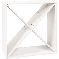 Weinregal Weiß 62x25x62 cm Massivholz Kiefer vidaXL784681 von BONNEVIE