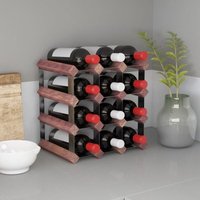 Weinregal für 12 Flaschen Braun Massivholz Kiefer Vidaxl von VIDAXL