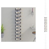 Vidaxl - Weinregale - Living Wand-Weinregal für 10 Flaschen Weiß Metall - Weiß von VIDAXL