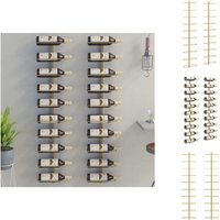 Weinregale - Living Wand-Weinregale für 10 Flaschen 2 Stk. Golden Metall - Gold Weinregale - Living Wand-Weinregale für 10 Flaschen 2 Stk. Golden Metall - Gold von VIDAXL