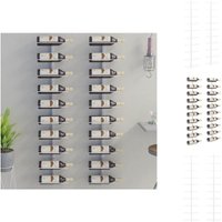 Weinregale - Living Wand-Weinregale für 10 Flaschen 2 Stk. Weiß Metall - Weiß von VIDAXL