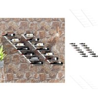 Weinregale - Living Wand-Weinregale für 7 Flaschen 2 Stk. Weiß Metall - Weiß von VIDAXL