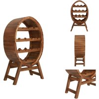 Weinregale - Living Weinregal 13 Flaschen Akazienholz Massiv - Braun von VIDAXL