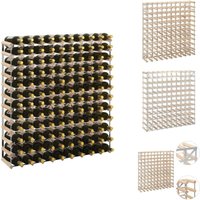 Weinregale - Living Weinregal für 120 Flaschen Massivholz Kiefer - Beige von VIDAXL