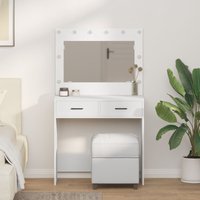Schminktisch mit LED-Leuchten Weiß 78,5 x 41 x 135 cm Vidaxl Schminktisch mit LED-Leuchten Weiß 78,5 x 41 x 135 cm Vidaxl von VIDAXL