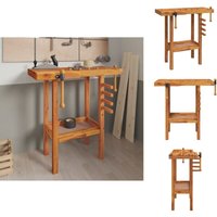 Werkbänke - Living Werkbank mit Schraubstöcken 92x48x83 cm Massivholz Akazie - Braun von VIDAXL