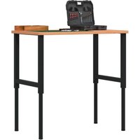 Werkbank 100x60x(71,5-98) cm Massivholz Buche Rechteckig - Vidaxl von VIDAXL