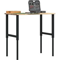 Werkbank 100x60x(71,5-98) cm Massivholz Eiche - Vidaxl von VIDAXL