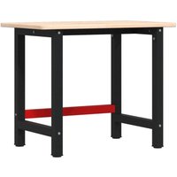 Werkbank 100x60x81,5 cm Massivholz Eiche Rechteckig vidaXL von VIDAXL