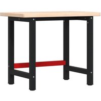Vidaxl - Werkbank 100x60x83 cm Massivholz Eiche Rechteckig von VIDAXL