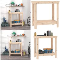 Werkbank 80x50x80 cm Massivholz Kiefer - Werkbank - Werkbänke - Home & Living - Braun von VIDAXL