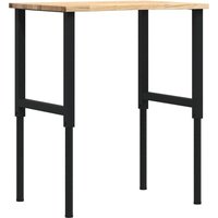 Werkbank 80x60x(71,5-98) cm Massivholz Eiche Vidaxl von VIDAXL