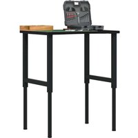 Werkbank Dunkelbraun 80x60x(71,5-98) cm Massivholz Eiche - Vidaxl von VIDAXL