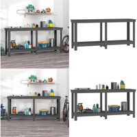 Vidaxl - Werkbank Grau 180x50x80 cm Massivholz Kiefer - Werkbank - Werkbänke - Home & Living - Grau von VIDAXL