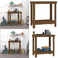 Vidaxl - Werkbank Honigbraun 80x50x80 cm Massivholz Kiefer - Werkbank - Werkbänke - Home & Living - Braun von VIDAXL