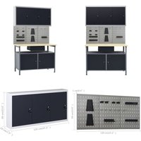 Vidaxl - Werkbank mit 3 Werkzeugwänden und 1 Wandschrank - Werkbank - Werkbänke - Home & Living - Schwarz Vidaxl - Werkbank mit 3 Werkzeugwänden und 1 Wandschrank - Werkbank - Werkbänke - Home & Living - Schwarz von VIDAXL