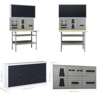 Werkbank mit 3 Werkzeugwänden und 1 Wandschrank - Werkbank - Werkbänke - Home & Living Werkbank mit 3 Werkzeugwänden und 1 Wandschrank - Werkbank - Werkbänke - Home & Living von VIDAXL