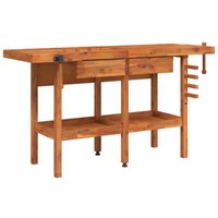 Bonnevie - Werkbank mit Schubladen Schraubstöcken 162x62x83 cm Akazienholz vidaXL935948 von BONNEVIE