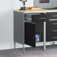 Werkbank mit Schubladen Schwarz und Grau 50 x 55 x 85 cm vidaXL von VIDAXL