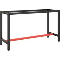 Vidaxl - Werkbankgestell Mattschwarz und Mattrot 140x50x79 cm Metall Vidaxl - Werkbankgestell Mattschwarz und Mattrot 140x50x79 cm Metall von VIDAXL
