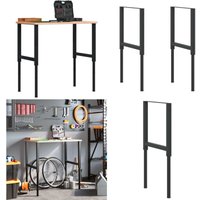 Vidaxl - Werkbankgestell Verstellbar 2 Stk. Metall 55x(69-95,5) cm - Tischbein - Metallgestell - Werkbankgestell - Höhenverstellbar - Arbeitstisch von VIDAXL