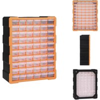 Werkzeugkästen - Living Multi-Schubladen-Organizer mit 60 Schubladen 38x16x47,5 cm - Orange von VIDAXL