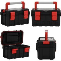 Werkzeugkoffer Schwarz und Rot 45x28x26,5 cm - Sortimentsbox - Werkzeugbox - Home & Living - Schwarz von VIDAXL