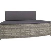 Whirlpool-Bänke mit Auflagen 2 Stk. Grau Poly Rattan Vidaxl von VIDAXL