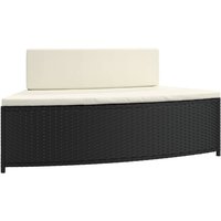 Whirlpool-Bänke mit Auflagen 2 Stk. Schwarz Poly-Rattan vidaXL424472 von BONNEVIE