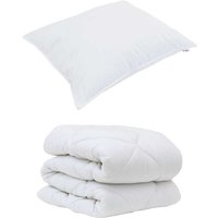 Bettdecke mit Kissen mit Kissen 2 pcs Weiß Mikrofaser vidaXL Bettdecke mit Kissen mit Kissen 2 pcs Weiß Mikrofaser vidaXL von VIDAXL