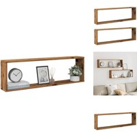 Würfel-Wandregale 2 Stk. Altholz-Optik 100x15x30 Holzwerkstoff - Wandregal - Wandregale - Würfelaufbewahrung - Würfelregal Würfel-Wandregale 2 Stk. Altholz-Optik 100x15x30 Holzwerkstoff - Wandregal - Wandregale - Würfelaufbewahrung - Würfelregal von VIDAXL