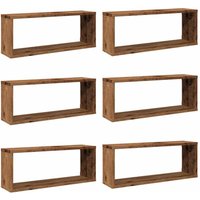 Würfel-Wandregale 6 Stk. Altholz-Optik 60x15x23 Holzwerkstoff Vidaxl von VIDAXL