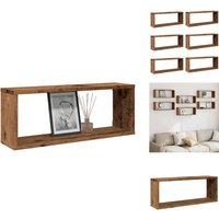 Würfel-Wandregale 6 Stk. Altholz-Optik 60x15x23 Holzwerkstoff - Wandregal - Wandregale - Würfelaufbewahrung - Würfelregal von VIDAXL