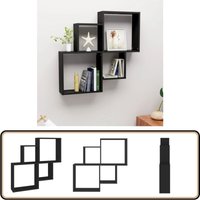 Würfelregal Schwarz 80x15x78,5 cm Holzwerkstoff - Wandregal - Holzwandregal - Schwarz - Wohnwandregal - Regal Mit Schubladen Würfelregal Schwarz 80x15x78,5 cm Holzwerkstoff - Wandregal - Holzwandregal - Schwarz - Wohnwandregal - Regal Mit Schubladen von VIDAXL