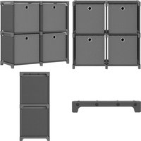 Würfelregal mit 4 Boxen Grau 69x30x72,5 cm Stoff - Stauraumlösung - Wohnraumorganisation - Regal Grau - Textilregal - Bücherregal - Home & Living Würfelregal mit 4 Boxen Grau 69x30x72,5 cm Stoff - Stauraumlösung - Wohnraumorganisation - Regal Grau - Textilregal - Bücherregal - Home & Living von VIDAXL