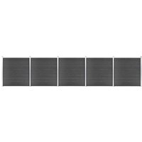 Zaunelement Set WPC 872x186 cm Schwarz vidaXL Zaunelement Set WPC 872x186 cm Schwarz vidaXL von VIDAXL