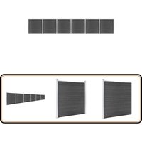 Zaunelement Set wpc 1045x186 cm Schwarz - Gartenzaun - wpc Zaun - Holzzäun - Privacy Screen - Zaunsystem Zaunelement Set wpc 1045x186 cm Schwarz - Gartenzaun - wpc Zaun - Holzzäun - Privacy Screen - Zaunsystem von VIDAXL