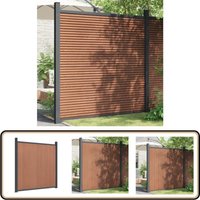 Zaunelement mit 2 Pfosten Braun 180x186 cm wpc - Gartenzaun - Sichtschutzzaun - Holz-Kunststoff-Komposit - wpc Zaun - Brown Zaunelement mit 2 Pfosten Braun 180x186 cm wpc - Gartenzaun - Sichtschutzzaun - Holz-Kunststoff-Komposit - wpc Zaun - Brown von VIDAXL