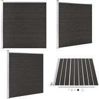 Zaunelement wpc 175x186 cm Schwarz - Gartenzaun - wpc Zaun - Holzzaunt - Privacy Screen - Zaunsystem - Home & Living von VIDAXL