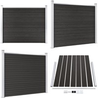 Zaunelement wpc 180x146 cm Grau - Gartenzaun - wpc Zaun - Holzzaunt - Privacy Screen - Gartenabgrenzung - Home & Living von VIDAXL