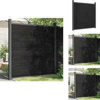 Zaunelement wpc Grau 180x186 cm - Gartenzaun - Sichtschutzzaun - wpc Zaun - Alu Zaun - Wetterfest von VIDAXL