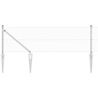 Zaun mit Pfosten Silber 0,5 x 25 m Stahl Vidaxl von VIDAXL