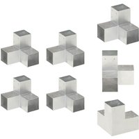Zaunpfosten & -querlatten - Living Pfostenverbinder 4 Stk. Y-Form Verzinktes Metall 91 x 91 mm - Silber von VIDAXL