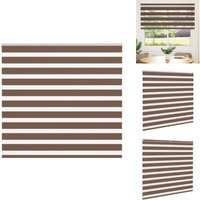 Vidaxl - Zebrarollo Braun 165x100 cm Stoffbreite 160,9 cm Polyester - Zebra-Jalousie - Zebra-Jalousien - Zebra-Rollo - Doppelrollo von VIDAXL