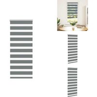 Zebrarollo Dunkelgrau 55x150 cm Stoffbreite 50,9 cm Polyester - Zebra-Jalousie - Zebra-Jalousien - Zebra-Rollo - Doppelrollo Zebrarollo Dunkelgrau 55x150 cm Stoffbreite 50,9 cm Polyester - Zebra-Jalousie - Zebra-Jalousien - Zebra-Rollo - Doppelrollo von VIDAXL