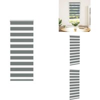 Zebrarollo Dunkelgrau 60x100 cm Stoffbreite 55,9 cm Polyester - Zebra-Jalousie - Zebra-Jalousien - Zebra-Rollo - Doppelrollo von VIDAXL
